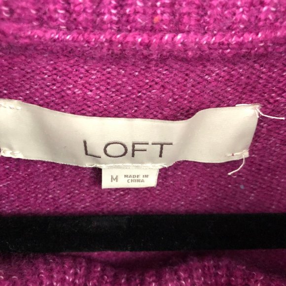 LOFT cowlneck sweater with side buttons. used. very comfy and warm. - Picture 4 of 4